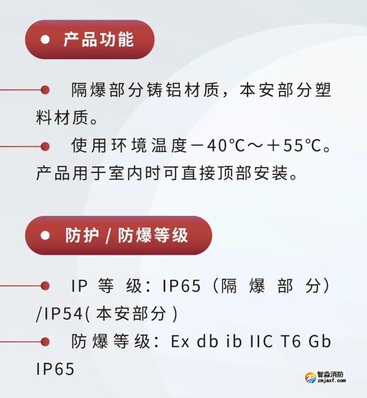 JTY-GM-GSTN9811(Ex)/WIS、GSTN9812(Ex)/WIS海灣隔爆煙感溫感產品功能